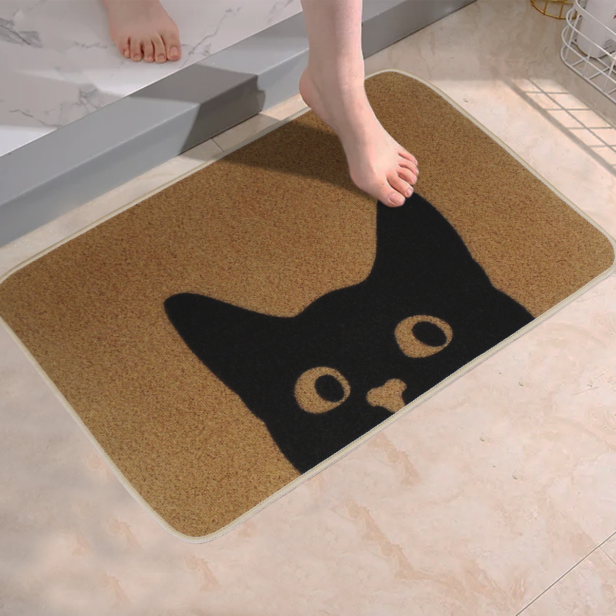 ALFOMBRA ANTIDESLIZANTE DISEÑO DE GATO