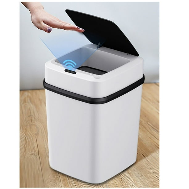 CESTO DE BASURA 13L AUTOMATICO BL Y NE - Imagen 2