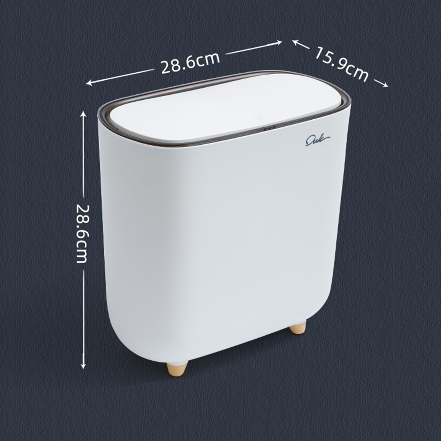 CESTO TAPA PUSH 9 LITROS BLANCO - Imagen 5