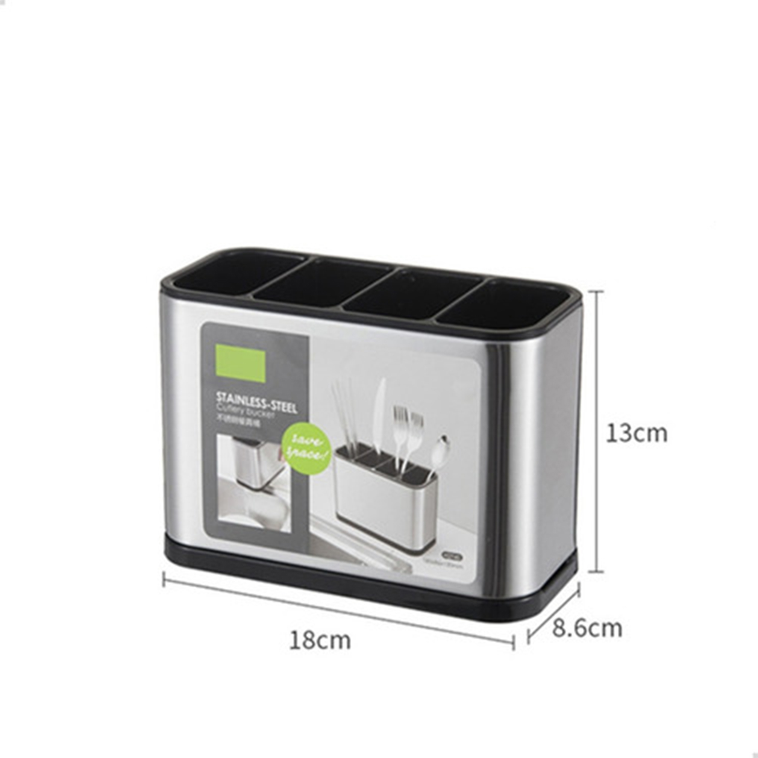 CUBIERTERO ESCURRIDOR ABS Y ACERO INOX - Imagen 4