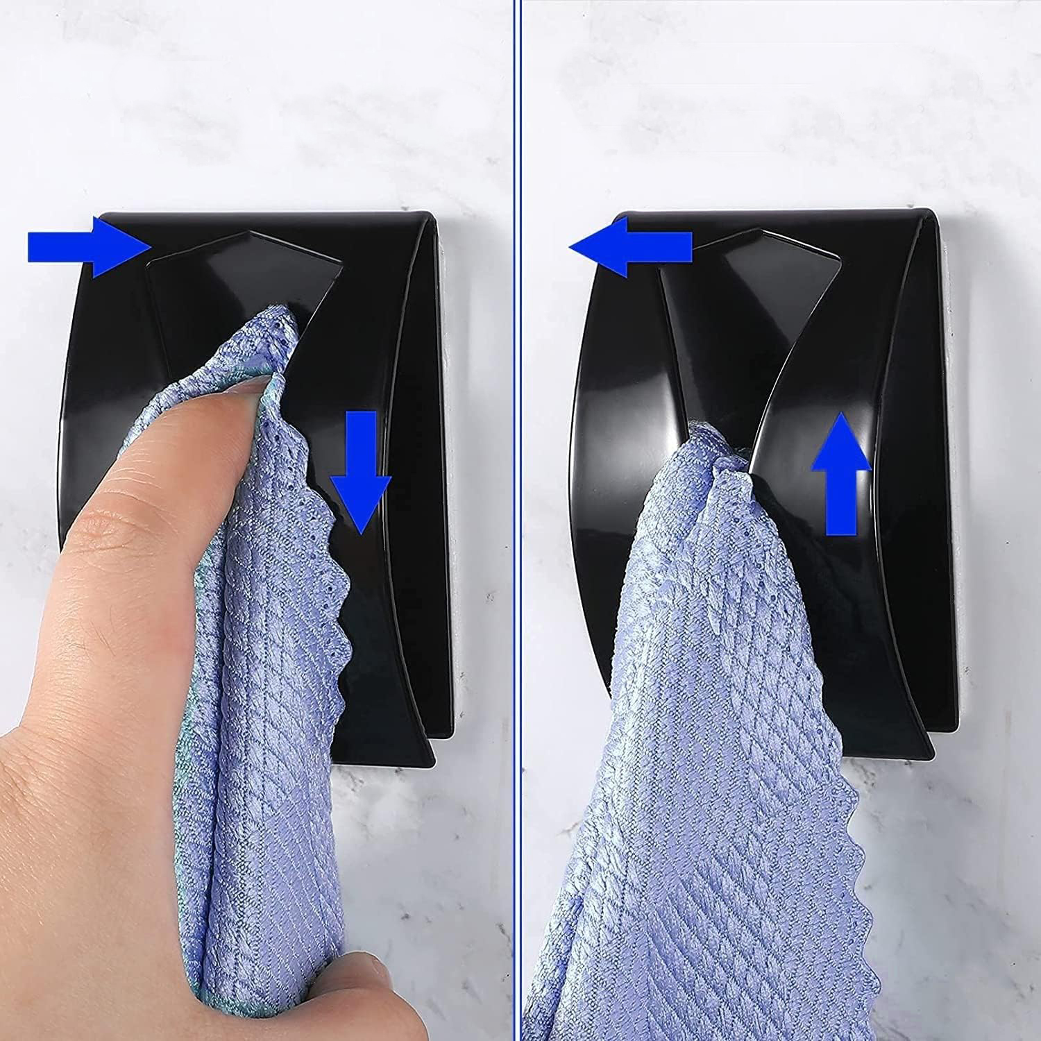 PERCHA NEGRA DE ACERO CON ADHESIVO - Imagen 2