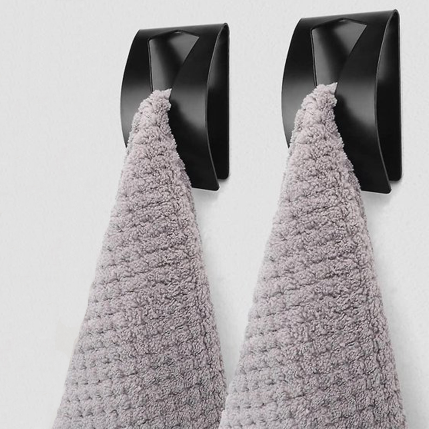 PERCHA NEGRA DE ACERO CON ADHESIVO - Imagen 3