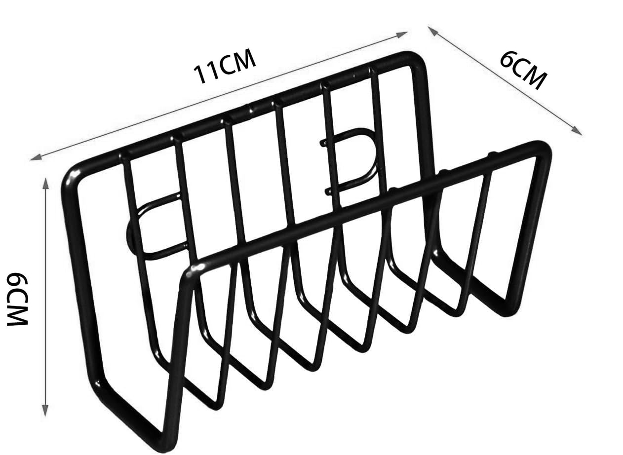 SOPORTE PARA ESPONJA CON VENTOSAS NEGRO - Imagen 4