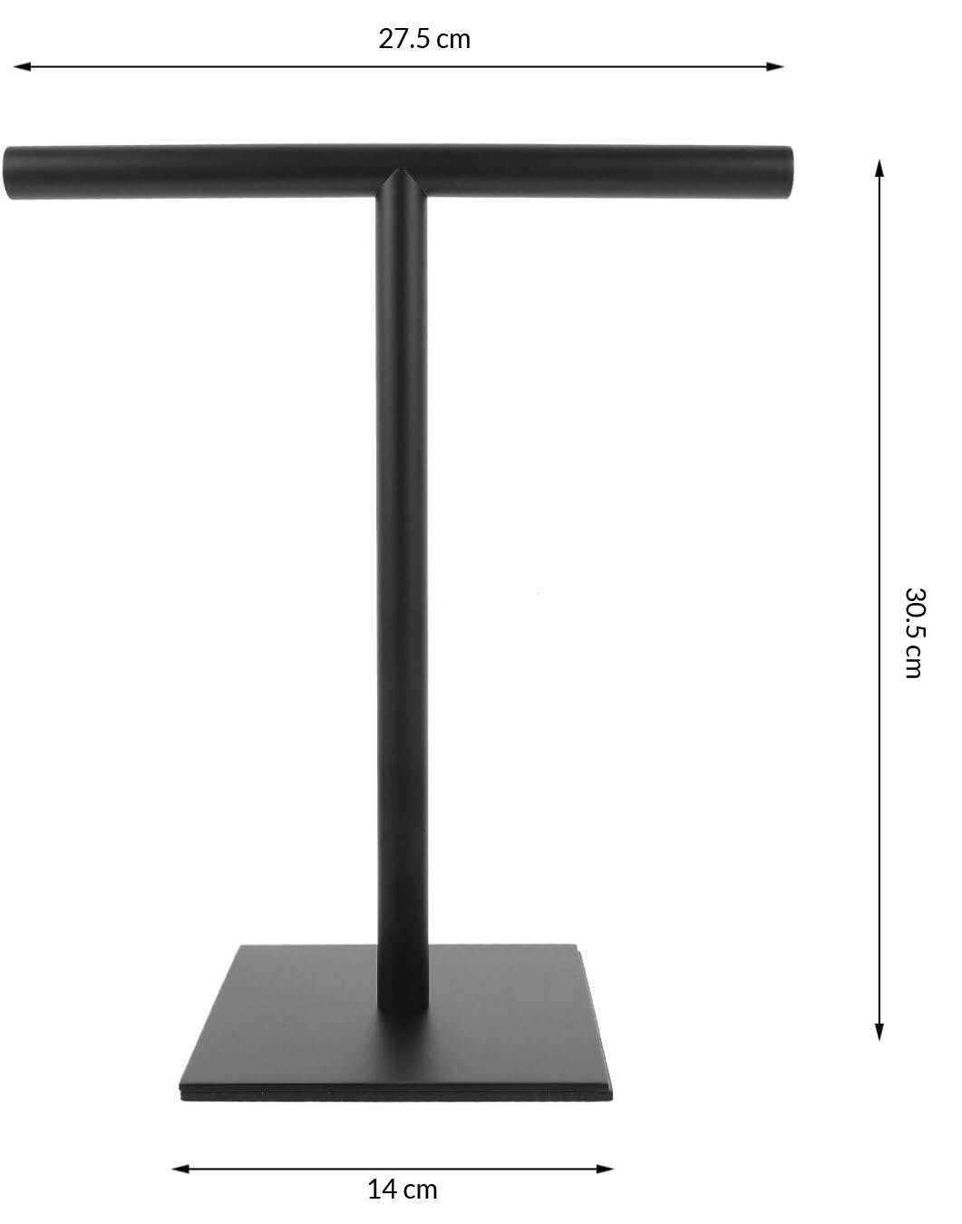 TOALLERO DE MESA "T" ACERO NEGRO - Imagen 4