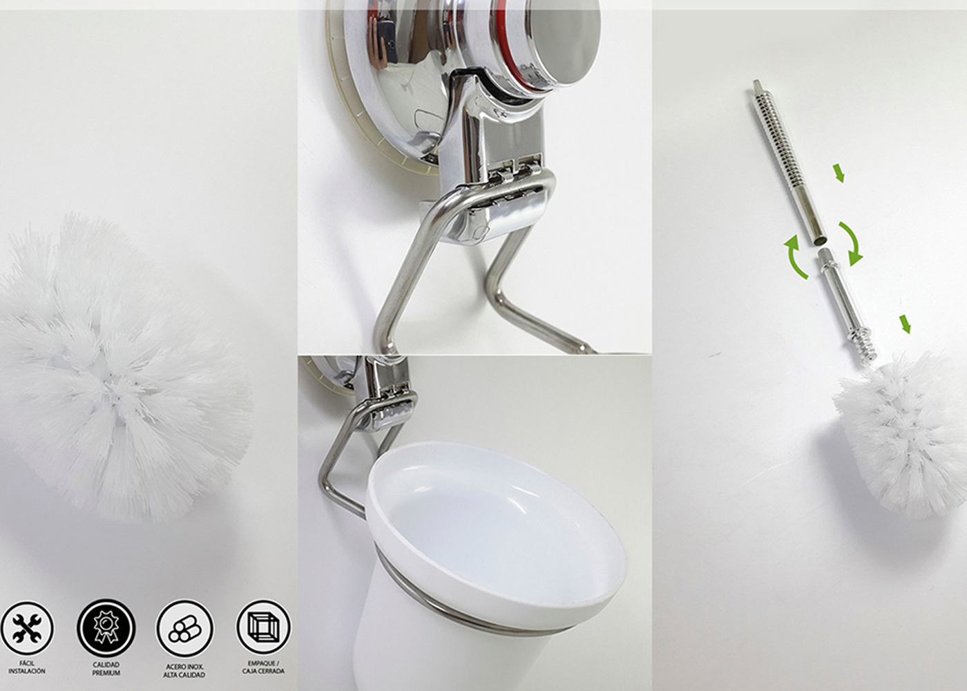 ESCOBILLA PARA BAÑO CON SOPAPA 30CM - Imagen 2