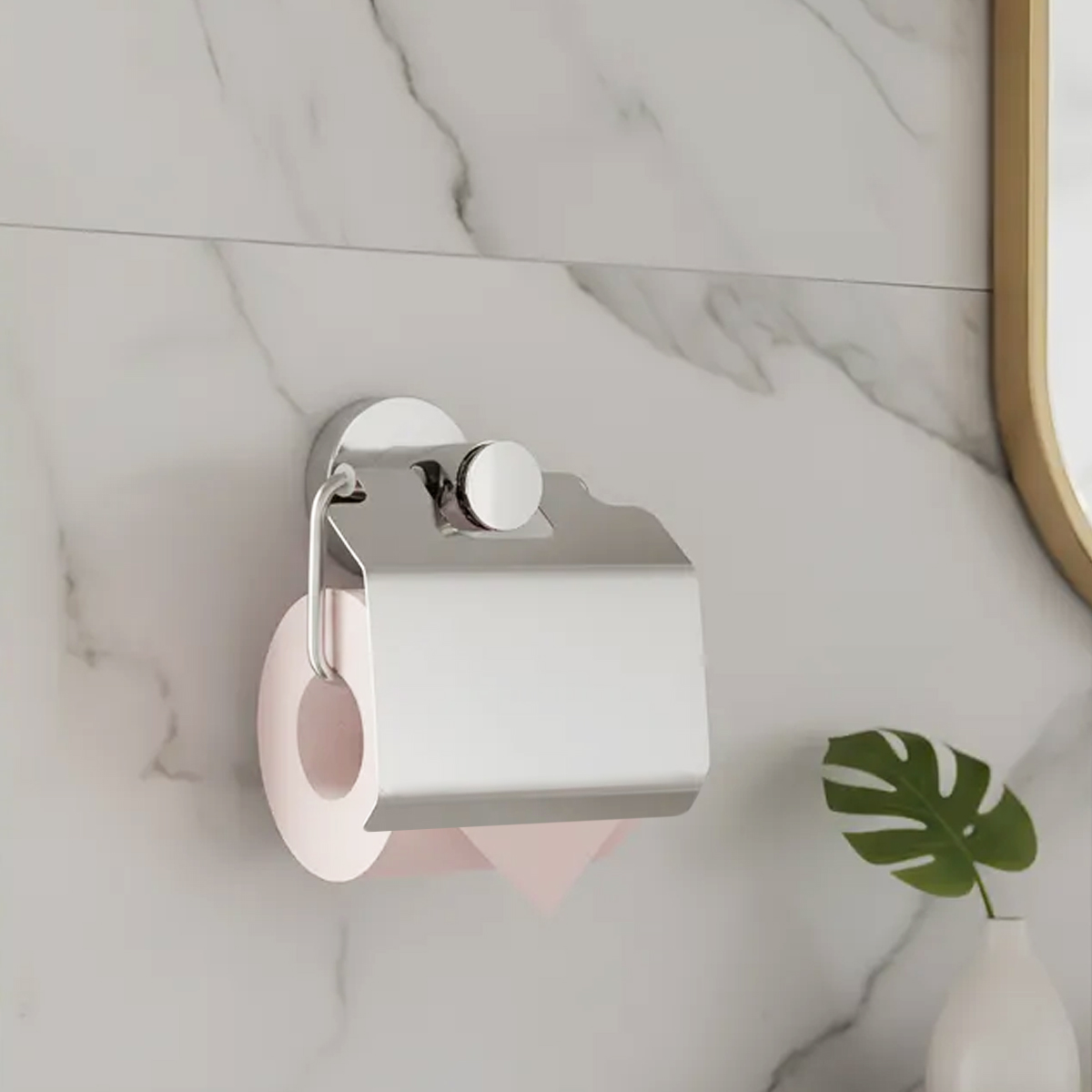 PORTA ROLLOS ACERO INOX CON TAPA Y SOPAPA - Imagen 2