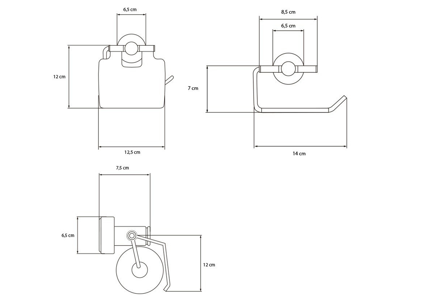 PORTA ROLLOS ACERO INOX CON TAPA Y SOPAPA - Imagen 4