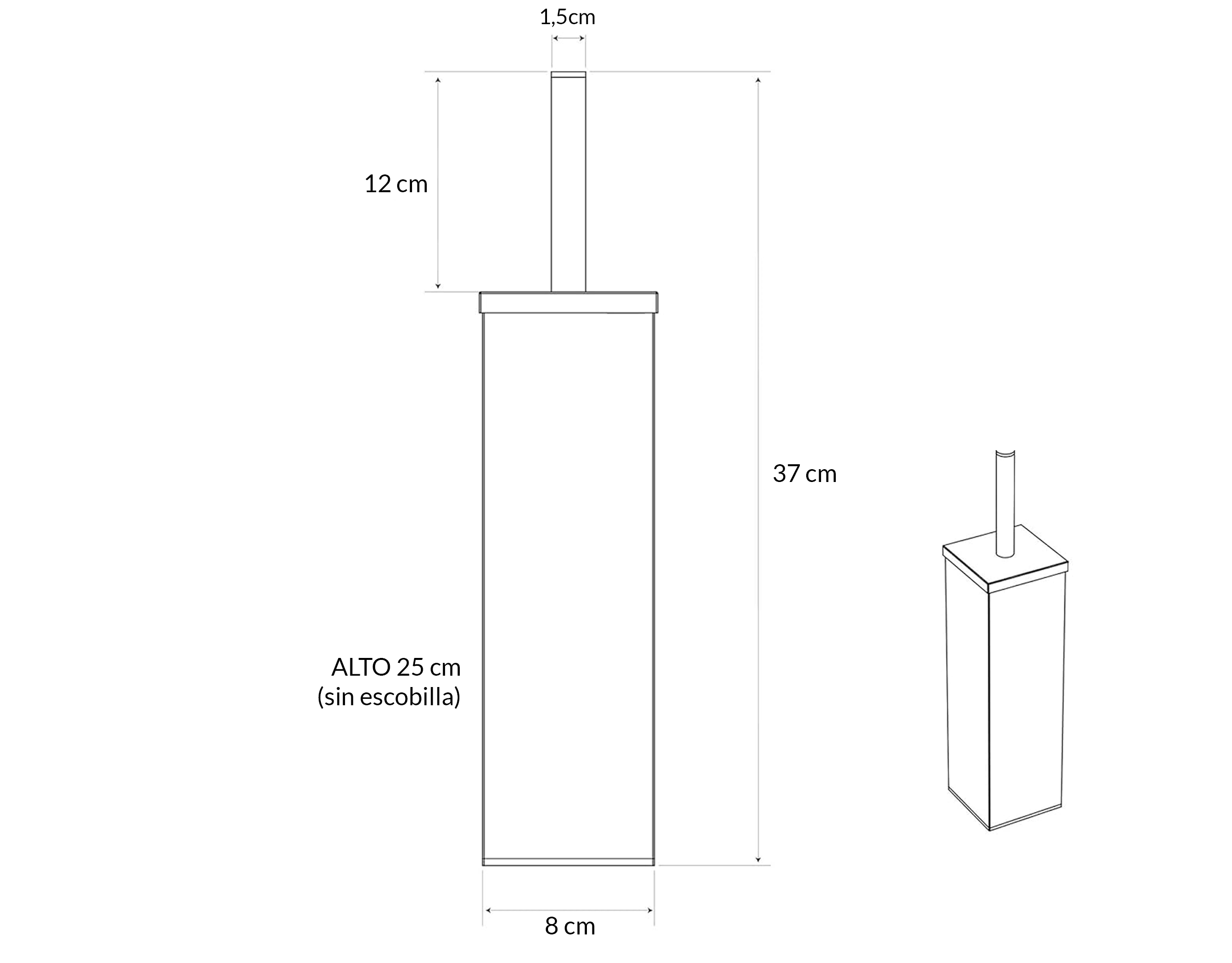 ESCOBILLA CUADRADA DE ACERO INOXIDABLE - Imagen 4