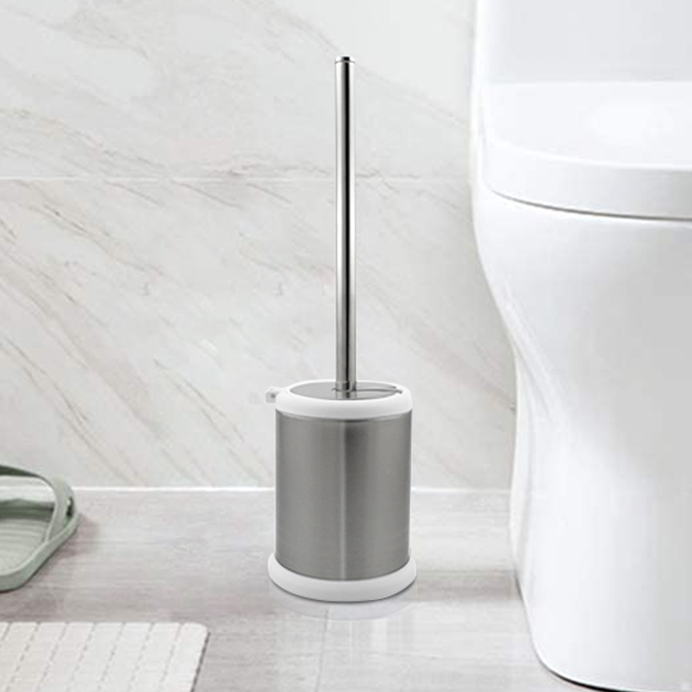 ESCOBILLA PARA INODORO CON TAPA BLANCA