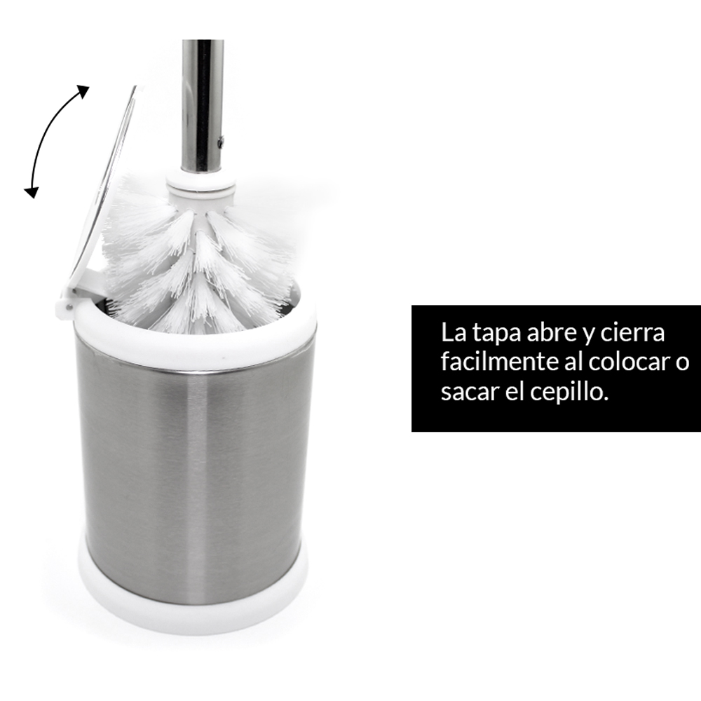 ESCOBILLA PARA INODORO CON TAPA BLANCA - Imagen 3