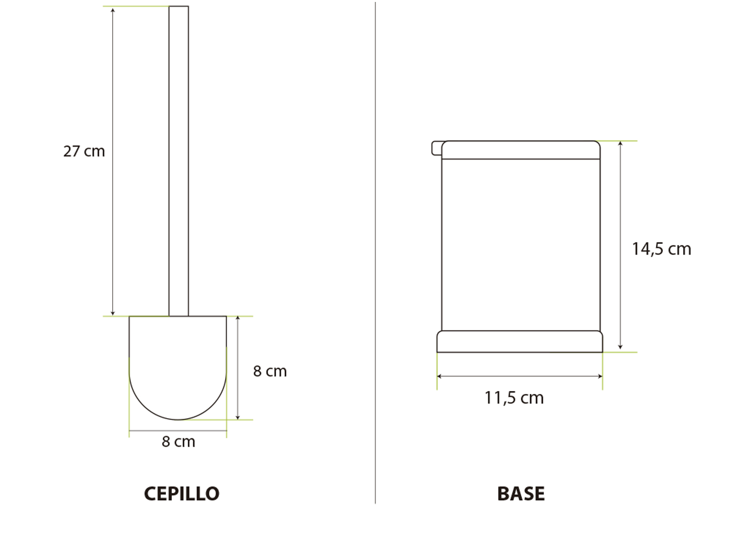 ESCOBILLA PARA INODORO CON TAPA NEGRA - Imagen 4
