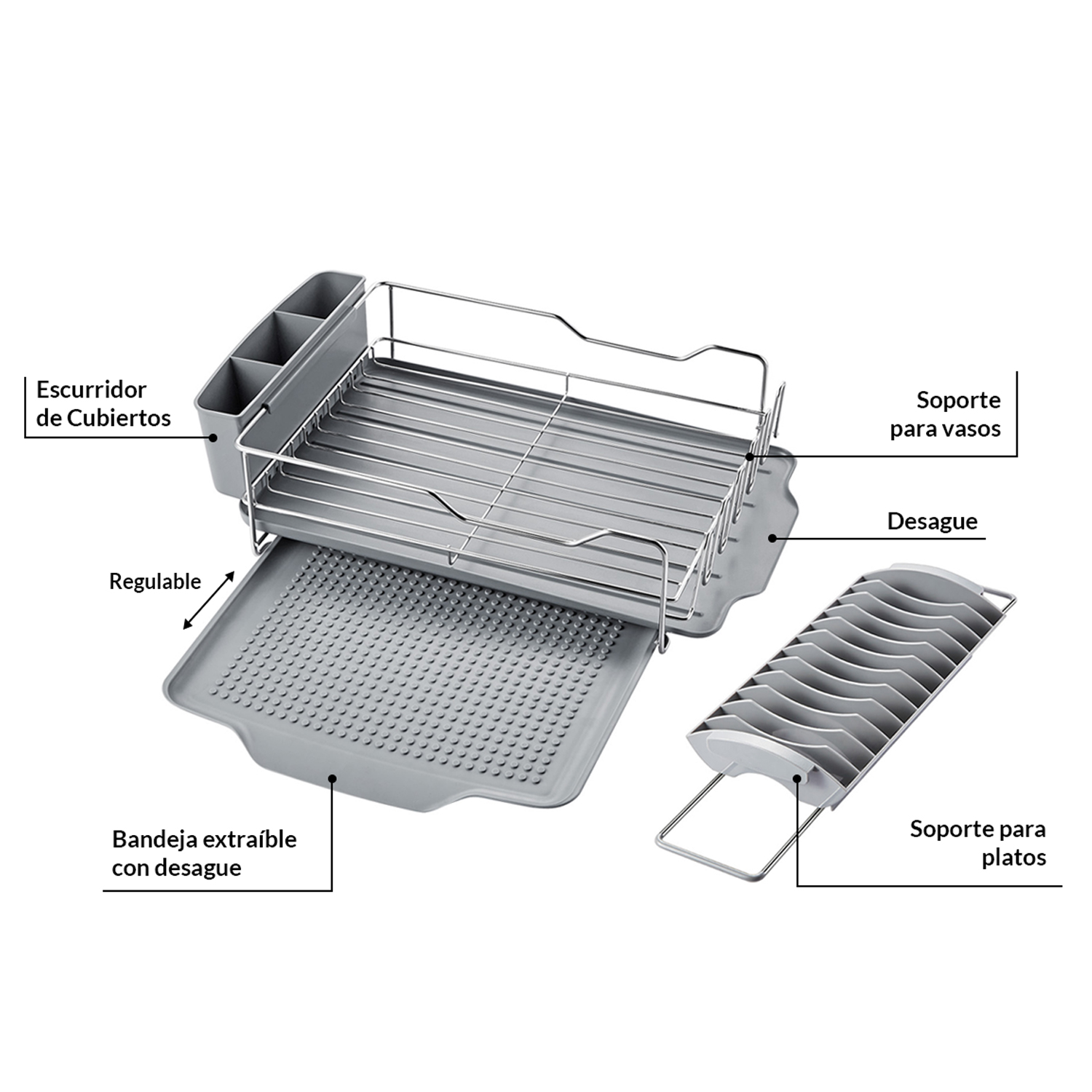 SECAPLATOS EXTENSIBLE DESARMABLE MALTA - Imagen 2