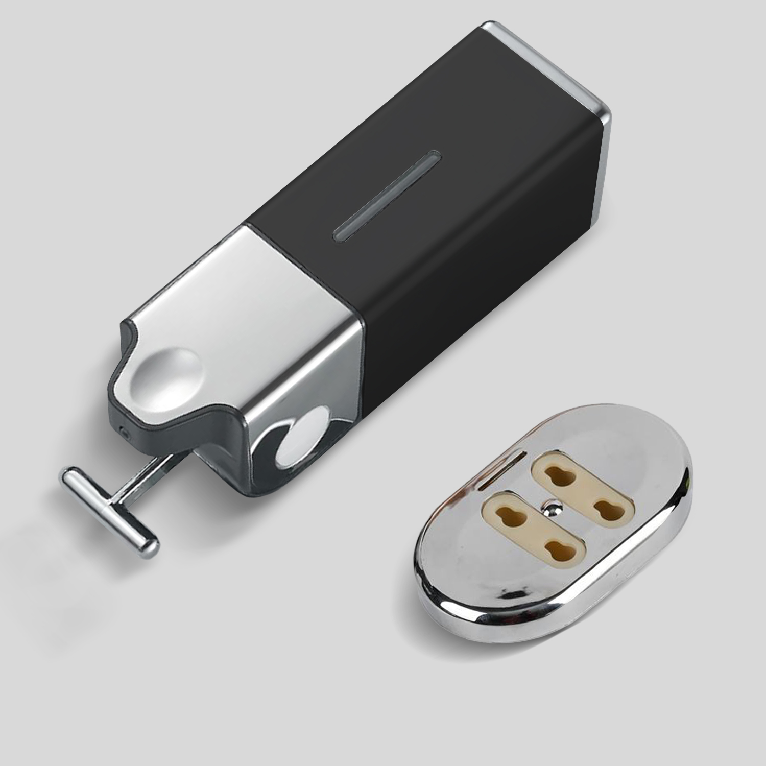 DISPENSER PARED CUADRADO NEGRO 500 ML - Imagen 2