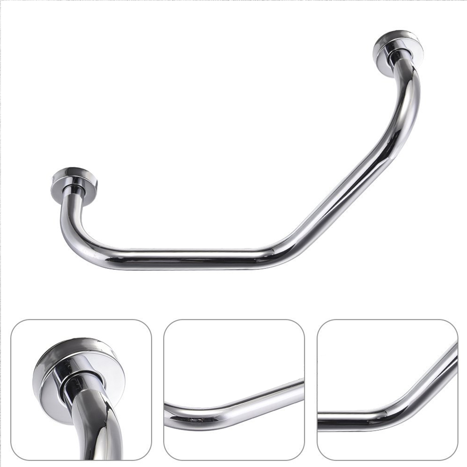 AGARRADERA ANGULAR ACERO CROMADA 45 CM - Imagen 2