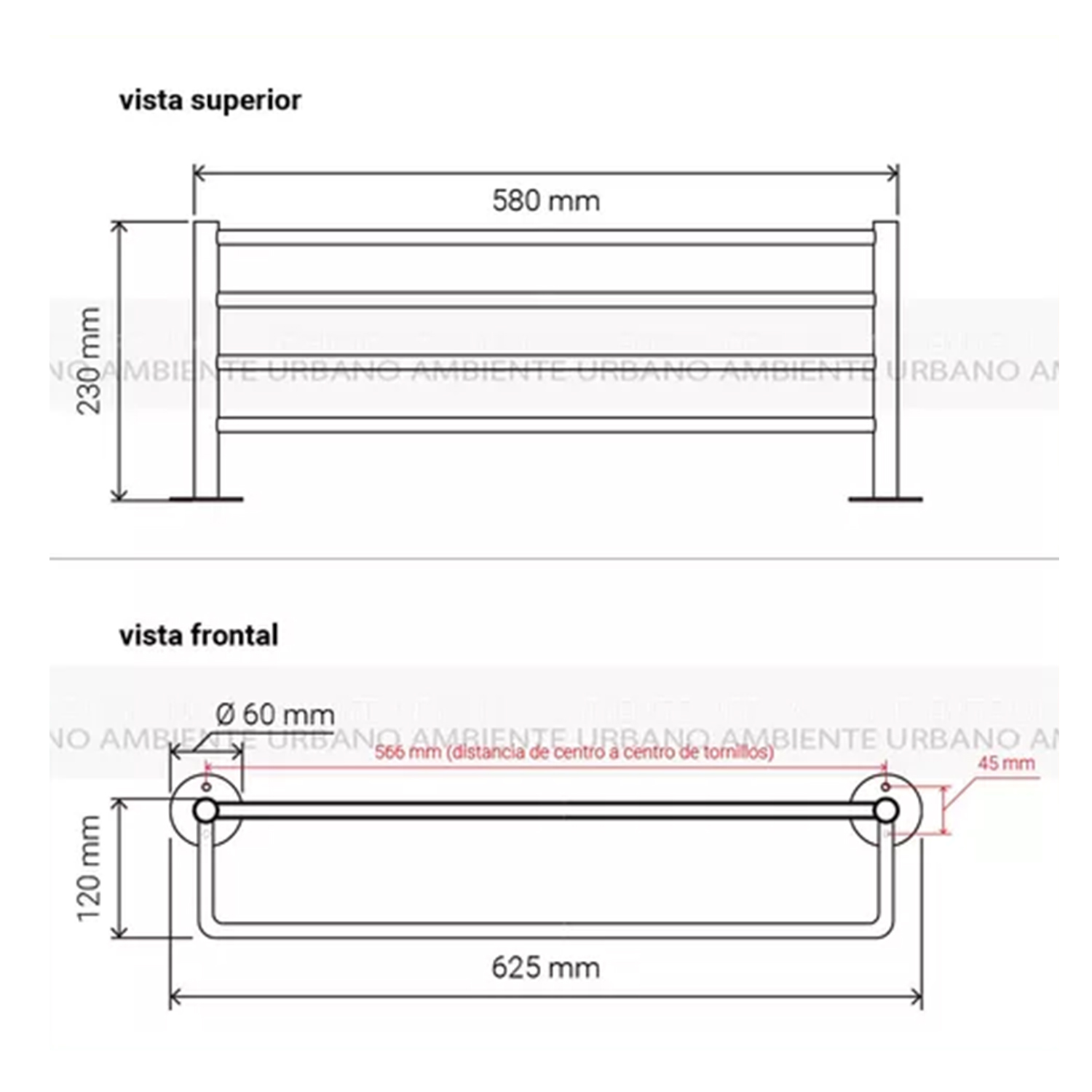 TOALLERO APOLO BRONCE CROMADO - Imagen 3