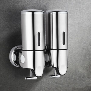DISPENSER DE PARED CROMADO DOBLE 1000ML