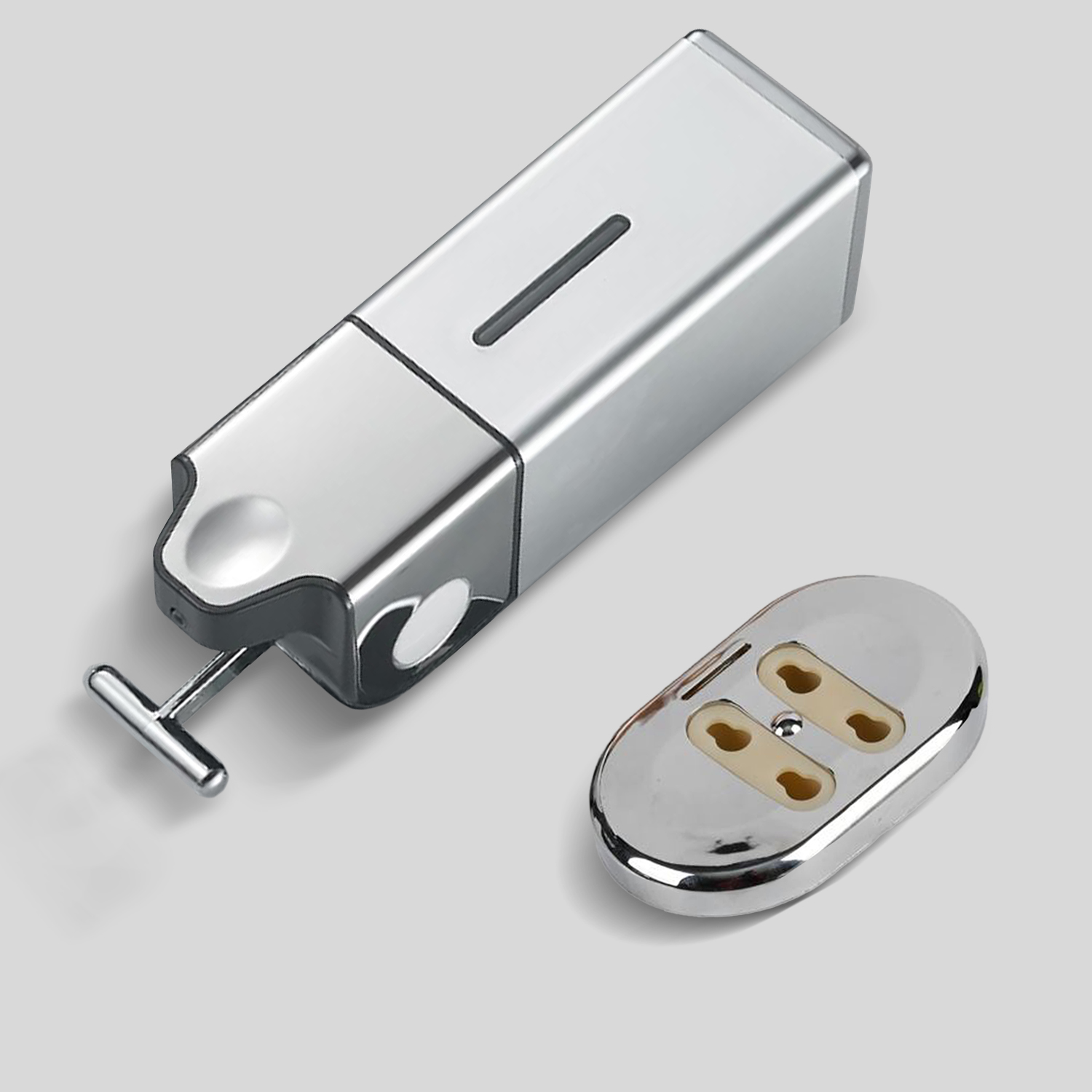 DISPENSER PARED CUADRADO GRIS 500 ML - Imagen 2