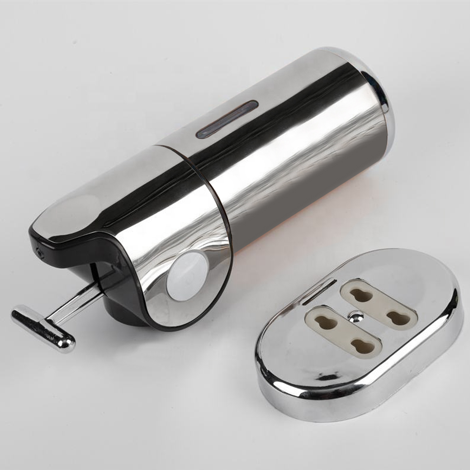 DISPENSER DE PARED CROMADO 500ML - Imagen 2