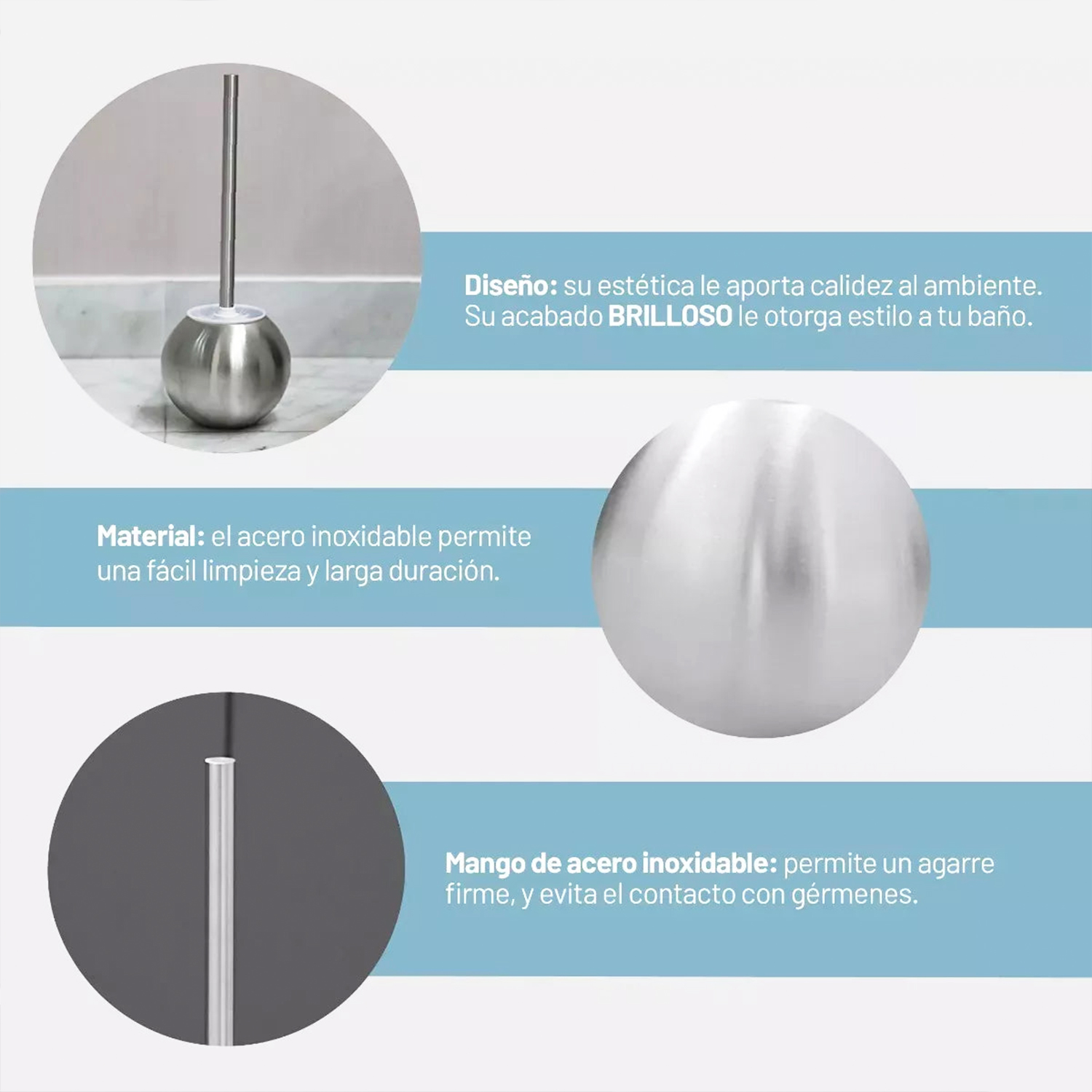 ESCOBILLA ESFÉRICA DE ACERO INOXIDABLE - Imagen 2
