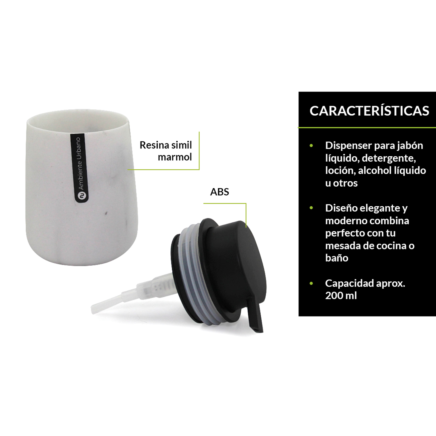 DISPENSER DE RESINA SÍMIL MARMOL - Imagen 2