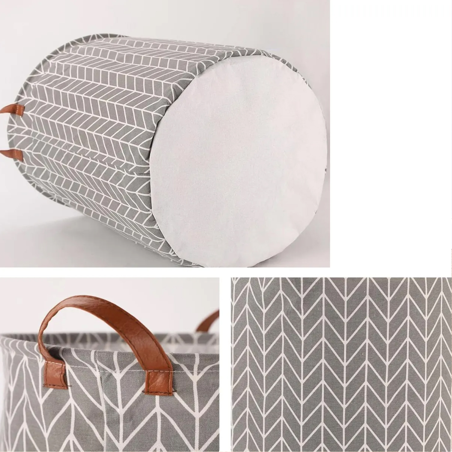 CESTO PARA ROPA DE LONA ZIG ZAG - Imagen 3
