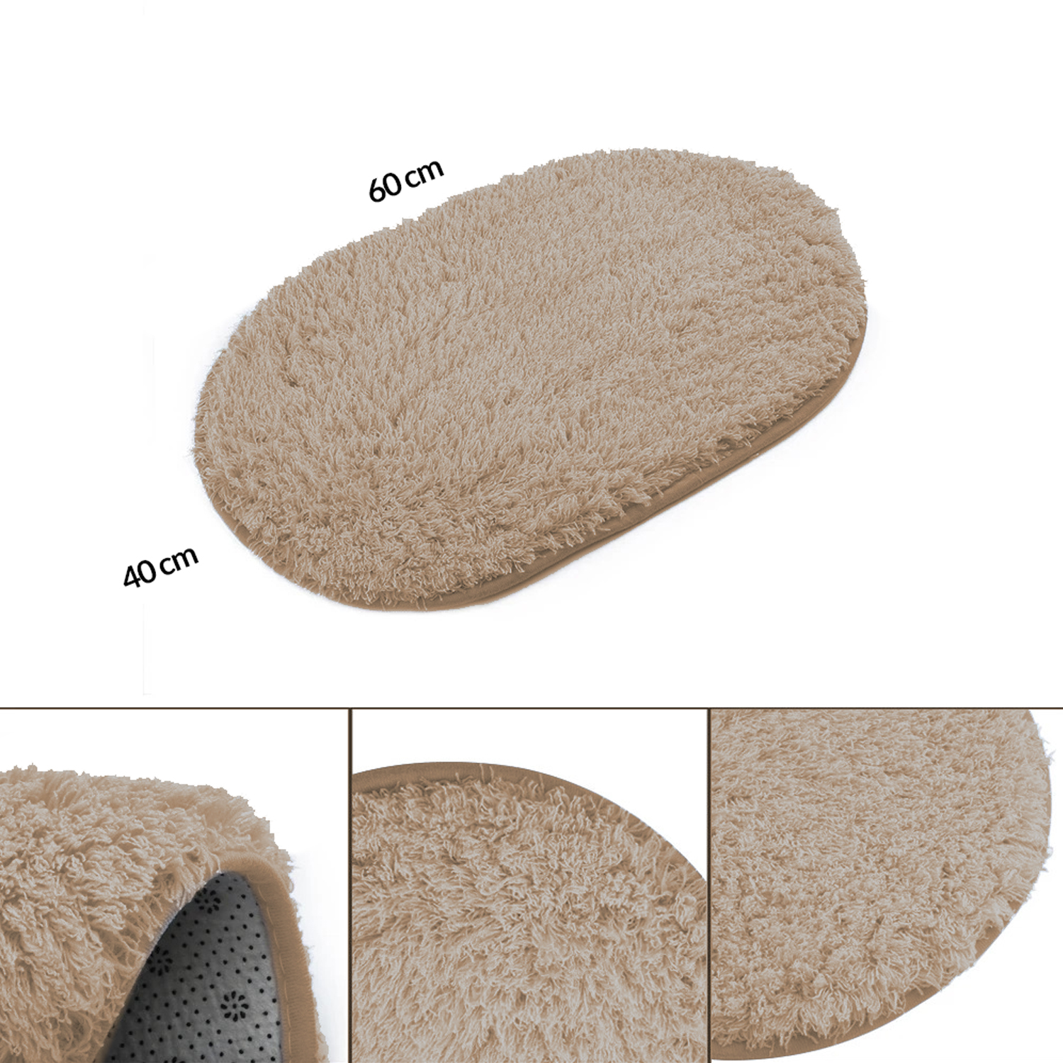 ALFOMBRA SHAGGY OVAL VISON 40X60CM - Imagen 4