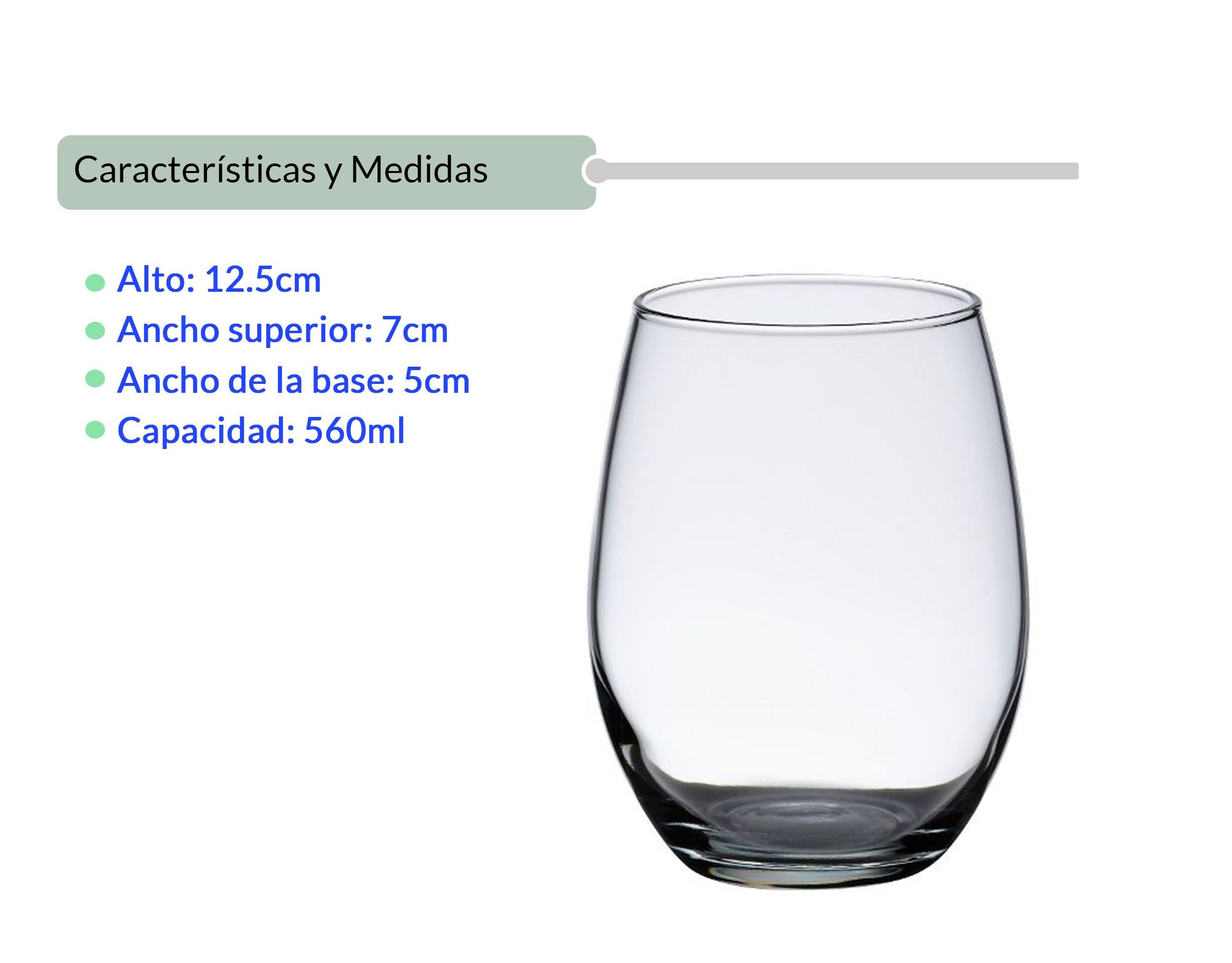 VASO DE VIDRIO MERGUS 560ML - Imagen 4