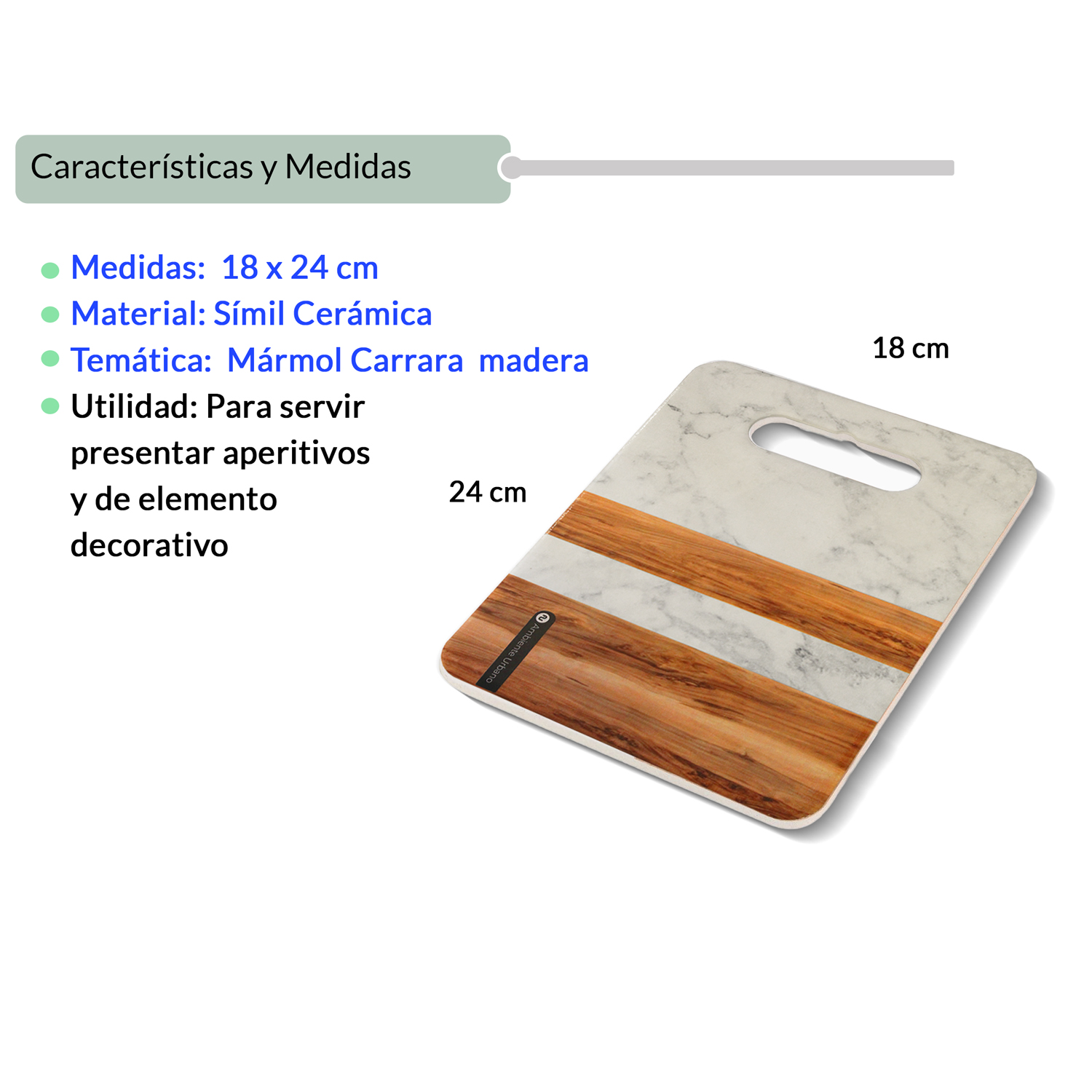 Tabla Marmol 18x24cm Horizontal Doble - Imagen 4