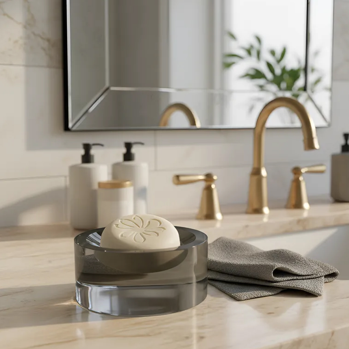 JABONERA DE CRISTAL DE BOHEMIA