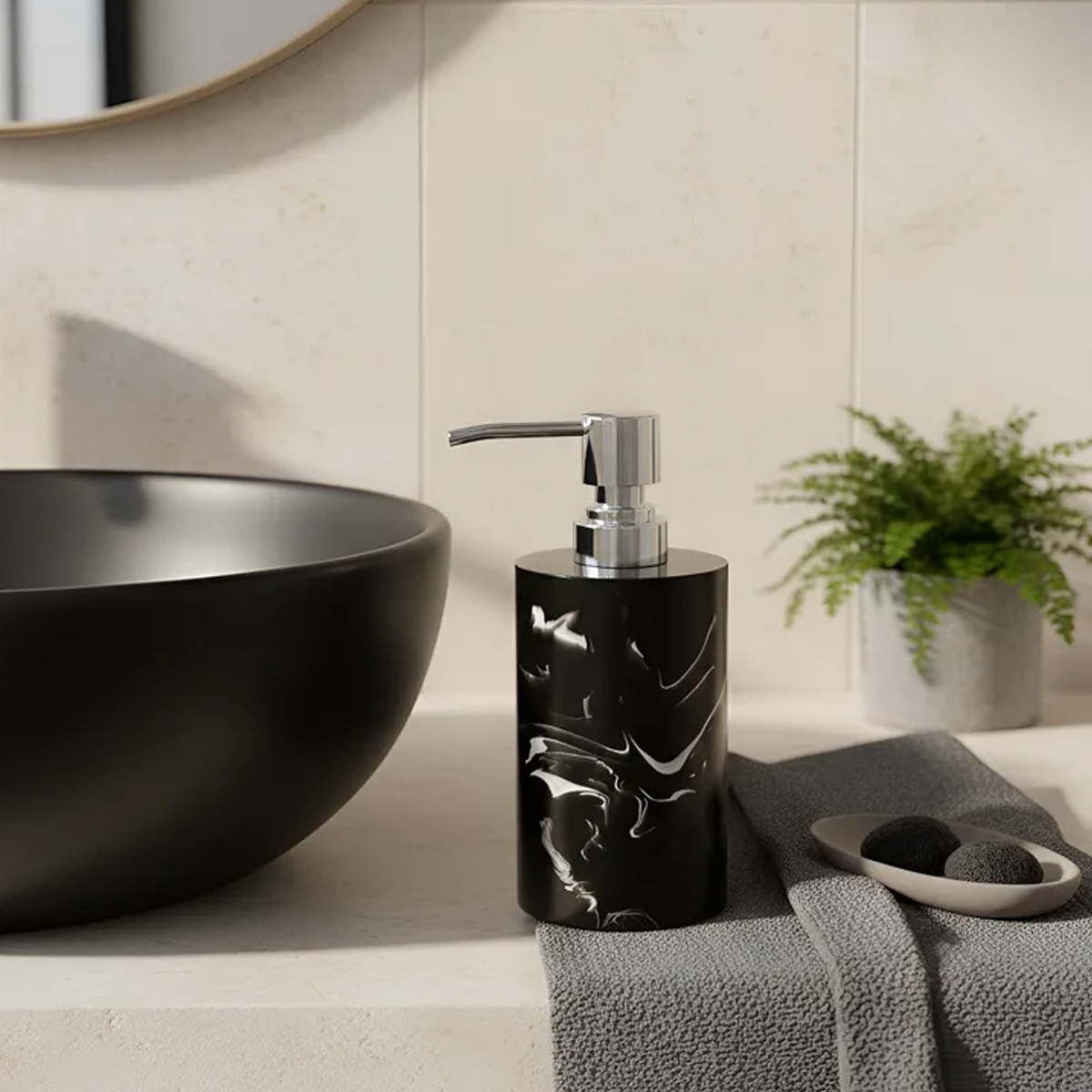 DISPENSER RESINA MÁRMOL NEGRO MARQUINA - Imagen 2