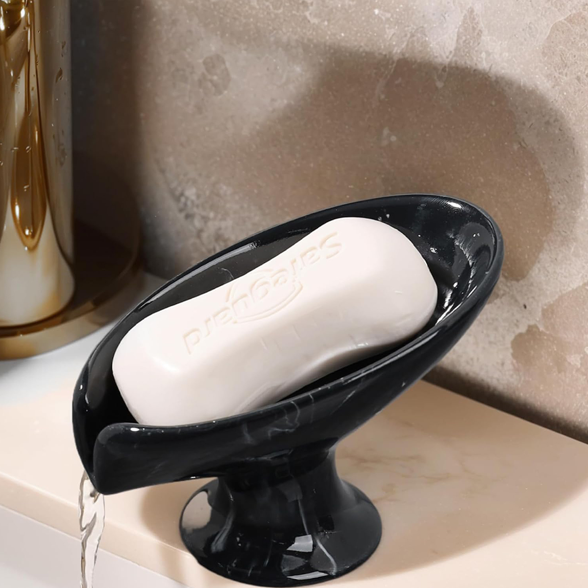 JABONERA RESINA MÁRMOL NEGRO MARQUINA - Imagen 2