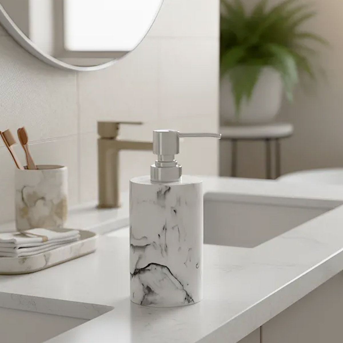 DISPENSER RESINA MÁRMOL BLANCO CALACATA - Imagen 2
