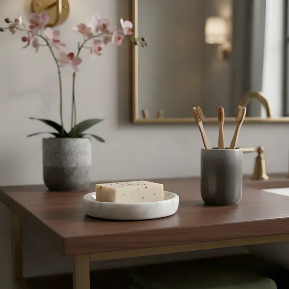 JABONERA DE MÁRMOL CARRARA NATURAL - Imagen 2