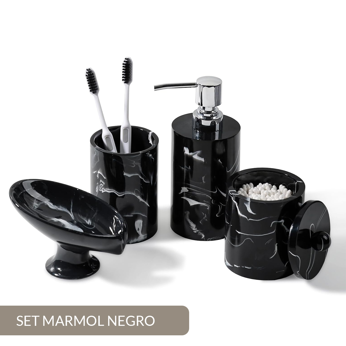 DISPENSER RESINA MÁRMOL NEGRO MARQUINA - Imagen 3