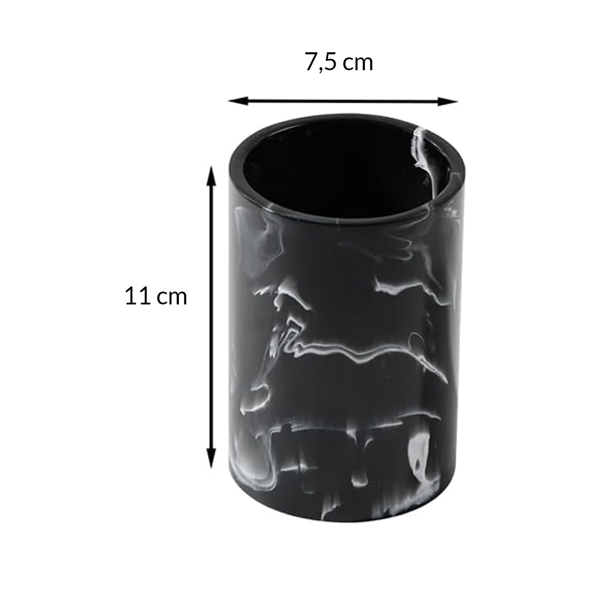 VASO RESINA MÁRMOL NEGRO MARQUINA - Imagen 4
