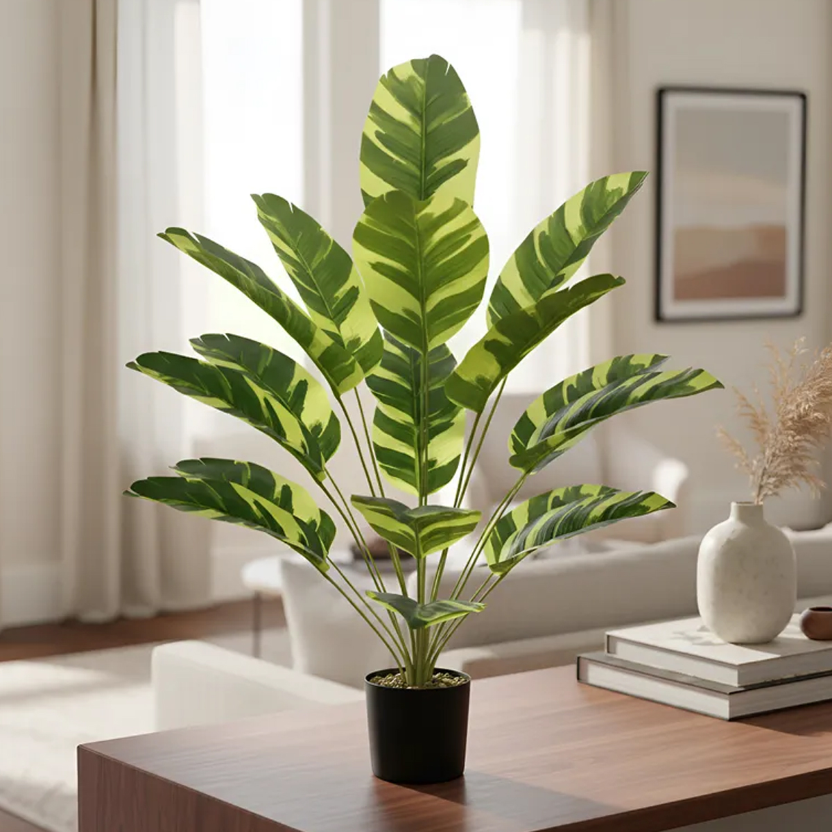 PLANTA ARTIFICIAL BANANA JASPEADA MIX 85 CM