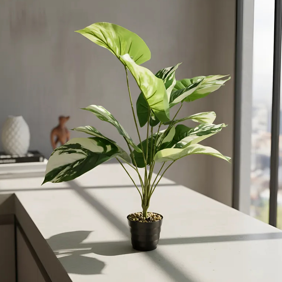 PLANTA ARTIFICIAL ALOCASIA CHICA 50 CM