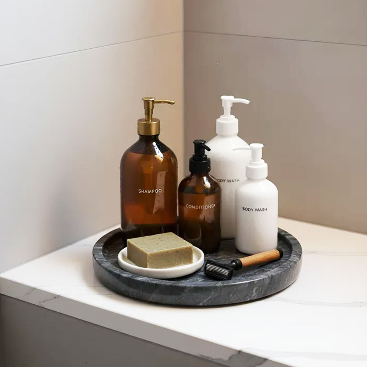 BANDEJA DE MÁRMOL NEGRO NATURAL