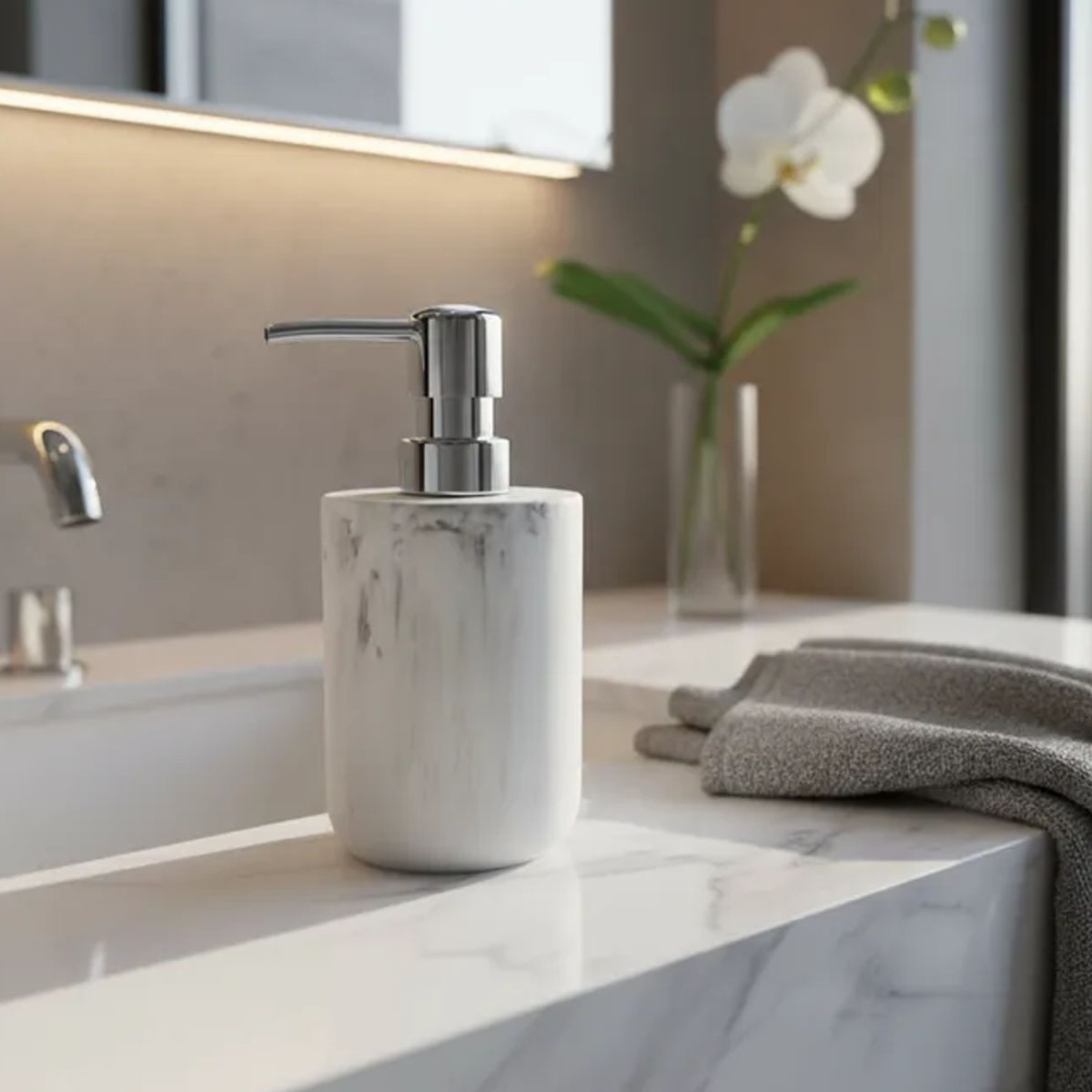 DISPENSER RESINA MÁRMOL BLANCO OPACO - Imagen 2