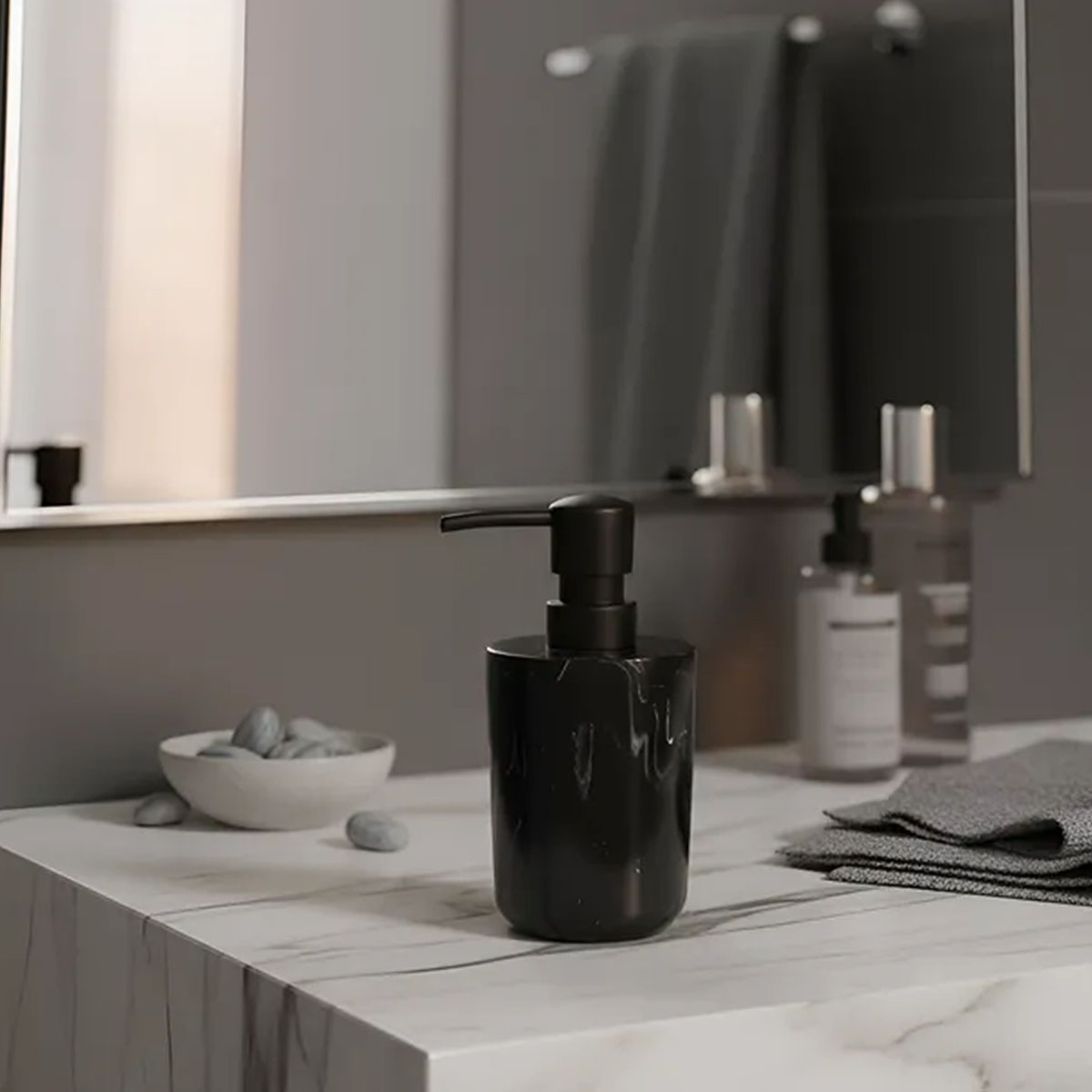 DISPENSER RESINA MÁRMOL NEGRO BRILLANTE - Imagen 2