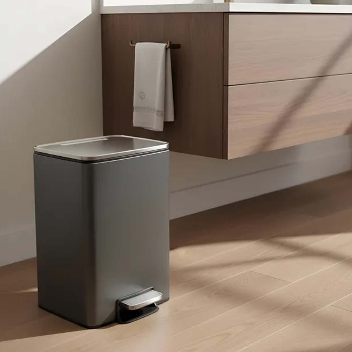 CESTO DE BASURA GRIS OSCURO 12 LITROS - Imagen 2