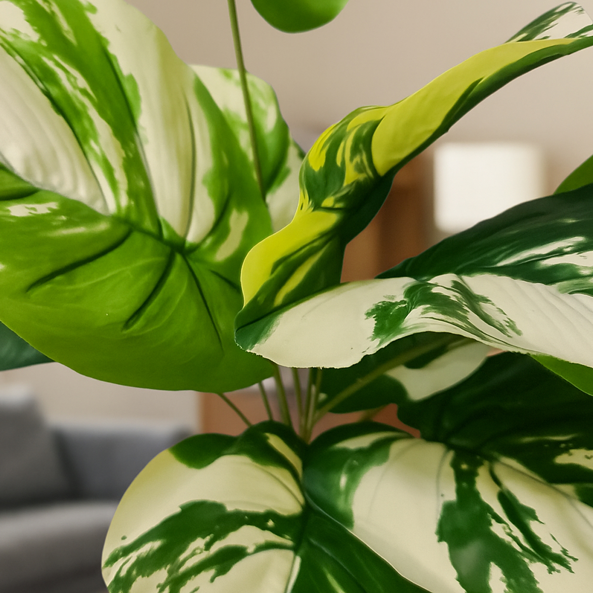 PLANTA ARTIFICIAL ALOCASIA CHICA 50 CM - Imagen 2