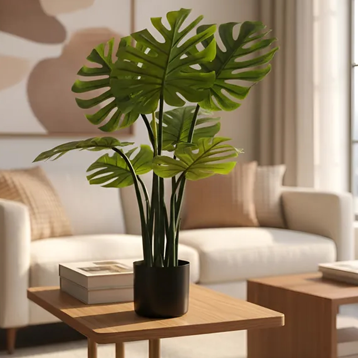 PLANTA ARTIFICIAL MONSTERA 80 CM - Imagen 3