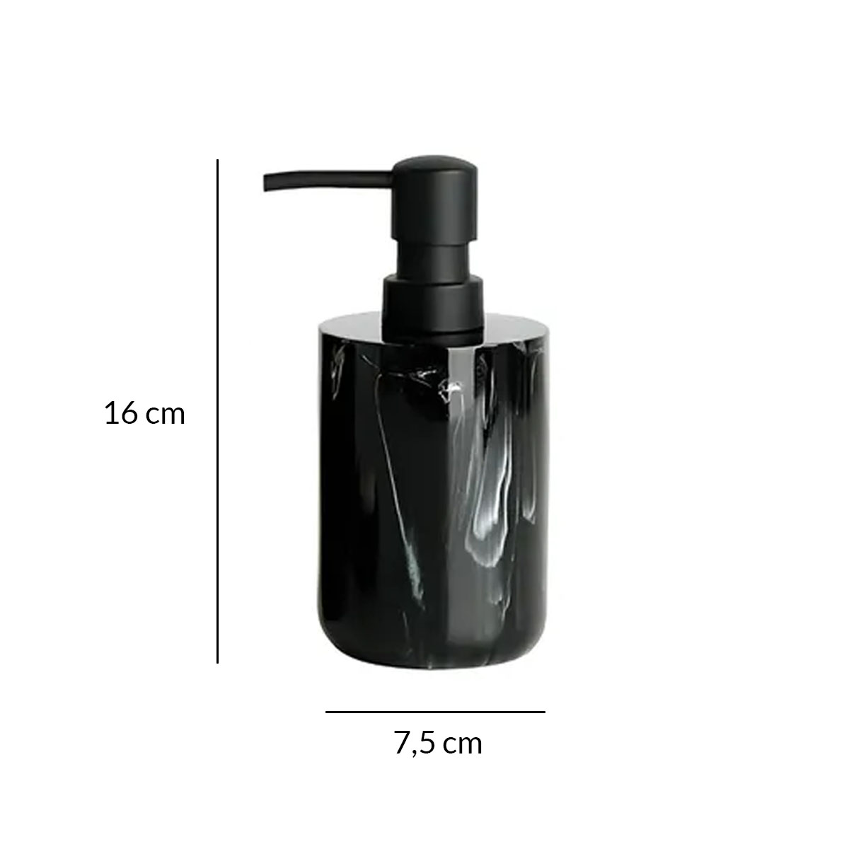 DISPENSER RESINA MÁRMOL NEGRO BRILLANTE - Imagen 4