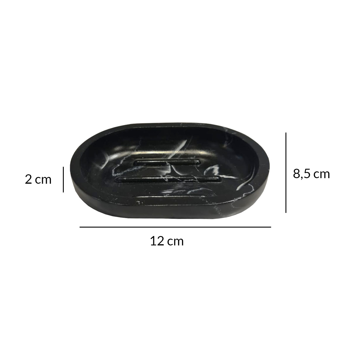JABONERA RESINA MÁRMOL NEGRO BRILLANTE - Imagen 4