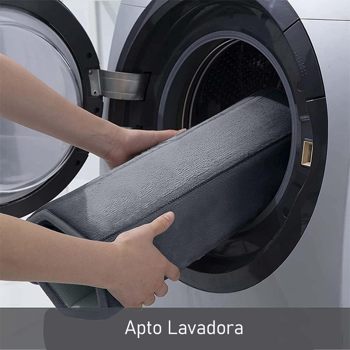 ALFOMBRA ABSORBENTE PARA BAÑO GRIS OSCURO - Imagen 3